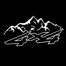 산악 오프로드 어드벤처 비닐 데칼 트럭 스티커 방수 자동차 외부 장식, 1개, 2. 하얀색