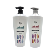 [1+1] 엘라스틴 내추럴 모이스처라이징 샴푸 1000ml + 컨디셔너 1000ml, 1세트