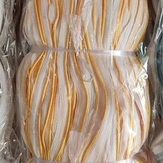子母帶裝飾輔料，服裝家紡織帶，抱枕嵌邊繩, 直邊-黃邊【寬約1cm】,一小把約35米