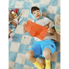 브랜드 빈폴키즈 BEANPOLE KIDS 와플 반팔 티셔츠 반바지 상하세트 베이지 BI5342U07A 695030