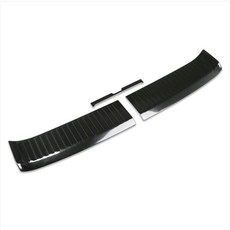 Beautost 혼다 뉴 파일럿 2025 2026 후면 내부 범퍼 실 플레이트 가드 커버 트림 스테인리스 스틸(블랙), 카본 파이버 블랙