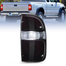 Nilight 헤드라이트 어셈블리 2001 2002 2003 2004 토요타 타코마 교체용 헤드램프 크롬 하우징 앰버 반사판 스모크 렌즈 드라이버 및 조수석 측 70080, Dark Red-Passenger