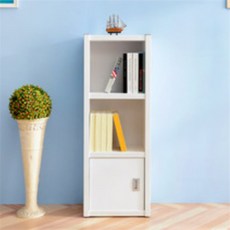 미니 하단도어 원룸틈새책장, 화이트