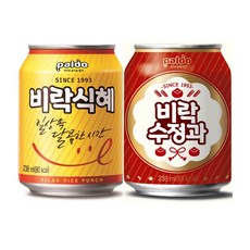 이젠서진 팔도 238ml 2종혼합 24개 비락식혜 12개 + 비락수정과 12개 두꺼운 박스에 담아서 발송합니다.