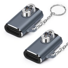 쇼크 헤드폰용 USB C 충전 어댑터 쇼크 에어로펙스 오픈런/프로 오픈런 미니 오픈컴과 호환되는 애프터 쇼크 헤드폰 충전기용 마그네틱 충전 어댑터, 2개, 회색, USB Type C S710