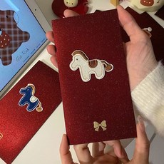 馬圖案紅包袋, 蝴蝶結小馬, 12個裝