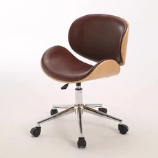 편안한 사무실 컴퓨터 의자 직원 작업 회전 홈 리프트 등받이 연구, 08 Brown Red - Movable