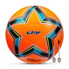 스타 뉴 매니아 풋살공 FB664HB 풋살볼 인조잔디, 1개, 오렌지 + 펌프 핀 2개입