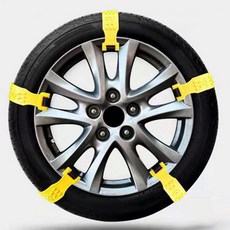 자동차 타이어용 스노우 체인 픽업 트럭용 헤비 듀티 트랙션 쉬운 설치 재사용 가능한 미끄럼 방지 스파이, 01 Grey, 01, 1개