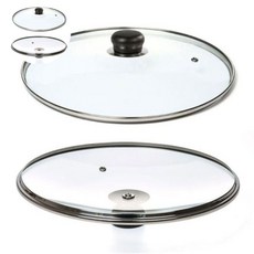 후라이팬 스텐 핸들 냄비뚜껑 블랙 24cm 웍뚜껑, 24cm_블랙_스텐손잡이