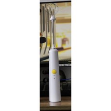 USB充電打蛋器 3檔調速 家用手持電動奶泡機 咖啡拉花烘焙器 白 (無附充電插頭), 電動打蛋器 白 (無附充電插頭)