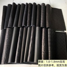 頭層牛皮真皮方塊裁片 適用於手工皮革製作, 1個, 黑色系,10x15釐米10張隨機發, 黑色系, 10x15釐米