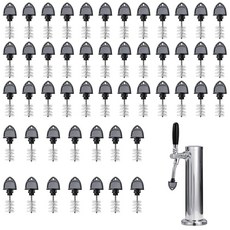 50팩 맥주 탭 플러그 브러시 생맥주 수도꼭지 클리닝 브러시 맥주 탭 캡 커버 플러그 브러시 수도꼭지 수더 위생 커버 케게레이터 클리닝 키트 홈 파티 바용(블랙), 50팩 맥주 탭 플러그 브러시, 생맥주 수도꼭지 클리닝