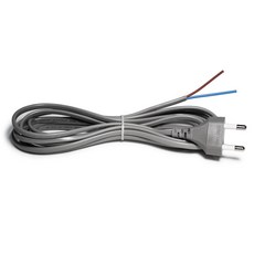 전기코드선 브래트 0.75sq 2선 전기선 전원코드선 전선코드 220V 전기코드 파워코드 전원선 무접지 코드선, 1개, (그레이), 3m