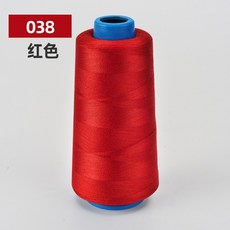 桃園熱賣 縫紉線 家用平車線 鎖邊寶塔線 40S/2 3000碼高速滌綸縫紉機線, 紅色 038, 1個