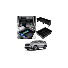Karltys 2023-2025 2026 혼다 파일럿/여권용 센터 콘솔 오거나이저 2개 혼다 파일럿 2025 액세서리용 팔걸이 보관 상자 미끄럼 방지 실리콘 매트 포함, Karltys 2023-2025 2026 혼다 파일럿/
