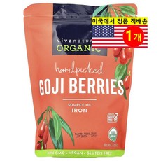 Viva Naturals 건강 영양 식품 슈퍼 푸드 오가닉 건조 구기자 베리 454g 1개