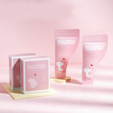 一次性奶粉分裝袋 漏斗式設計 外出攜帶方便, 1個, 粉色 / 單個