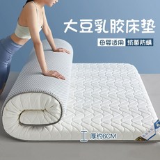 바닥용 토퍼 매트리스 침대 매트 수면 라텍스 원룸 싱글 화이트, A. 흰색 두께 약 6cm, B. 80x190cm, 1개