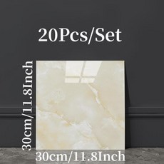 PVC 모조 모자이크 나무 대리석 벽돌 타일 자체 접착 벽 스티커 방수 바닥 타일 10 개 30x30cm White-Stripe, 04베이지.