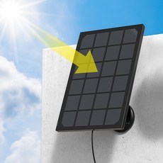 글로벌아이넷 로보뷰S4+128GB+8W 충전식 태양광패널 4G LTE CCTV 무선 배터리 이동식, 3W 태양광패널