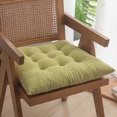 해피유통 사계절용 극세사 소프트 쿠션 방석 푹신한 통기성 좋은 의자 쿠션 홈 오피스 또는 자동차 좌석에 적합한 방석, 40*40센티미터., 녹색