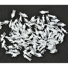 사람모형 미니어처 장식 100개입 백색 인체 1대100 미니 장식 모형, 화이트 100p