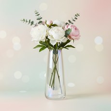 글라스꽃병 장식용 투명 유리화병 홈데코, 1개