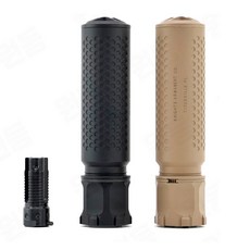 KAC 5.56 QDC CRS-PRT 더미 소음기 스틸 메탈 앵그리건 레플리카 소음기, 1개, 블랙