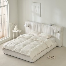 조명선택 퍼니코 린 셔링 패브릭 호텔 침대 프레임 SS/Q/K (프레임만), 조명형