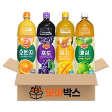 BEST 델몬트 과즙음료 오렌지 포도 망고 매실 4종, 1세트, 1.5L