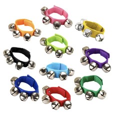 ENN LLC 링벨 리스트벨 타악기 음악 교실용 어른 학생 겸용 10색 10개 세트