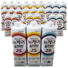 뉴케어 올프로틴 3가지 맛 단백질 음료 무설탕 락토프리, 24개, 245ml