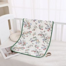 DFMEI 寶寶隔尿墊嬰兒童a類防水透氣可水洗大尺寸牀單姨媽可水洗牀墊, 1個, 莊園睡兔—A類純棉