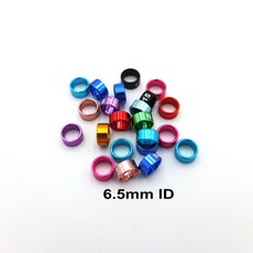 플랫 혼합 색상 버드 풋 링 (2.6mm-8mm) 50 개, 06 6.5mm