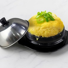 (3-4인용) 14cm 백종원 폭탄 계란찜기 스텐뚜껑+뚝배기+받침 세트, 1개