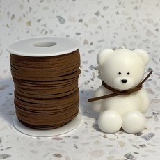 세무끈 3mm X 45M 가죽 샤무드 인조가죽 선물 포장 리본, 초코 브라운 초코 브라운