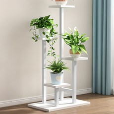 Anplant 室內裝潢現代花盆整理架, 白色, 4層