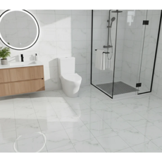 홈앤힐링 화장실 바닥 시트지 붙이는 욕실 바닥타일, 12개, 스톤 화이트