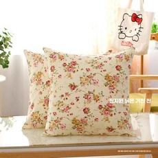 텐서 수국 플라워쿠션 쇼파쿠션 거실 주방 커버 북유럽, 1개, 15. 살구색 40x40 베개커버