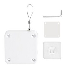 코드 없음 정지 유형 표면 펀칭 자동 가능한 조정 클로저 문짝 브래킷, White 2 Generation, 1개