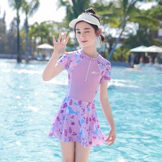回力兒童泳衣女童2025新款夏季女孩連體游泳衣中大童寶寶可愛泳裝