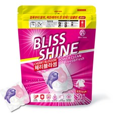 블리스샤인 울트라클린 초고농축 올인원 실내건조 캡슐세제 체리블라썸 퍼퓸, 1개, 50개입