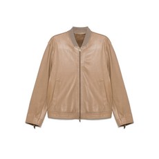 살바토레산토로 커프 지퍼 레더 재킷