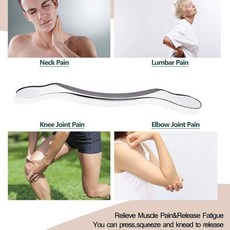 Duobi多筆 醫用不銹鋼筋膜刀 刮痧按摩工具 筋膜鬆解 肌肉放鬆 美容支持刻字, 長430毫米寬35毫米厚度8毫米, 1個