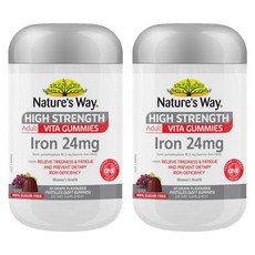 호주 네이처스 웨이 철분제 포도맛 구미 Nature's Way Gummies High Strength Iron, 2개, 30정