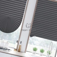 [유마누] 셀프블라인드 배란다블라인드 종이블라인드 붙이는 셀프 블라인드 90x150cm 그레이