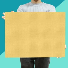 48*64 도트 블록 베이스 플레이트 DIY 조립식 벽 브랜드 호환 어린이 선물 장난감, 08 Beige
