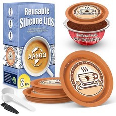 AANQQ 포드 버츄오용 재사용 가능한 뚜껑 모든 크기의 버츄오 리필 캡슐 식품 등급 실리콘 캡 3개실리콘 3개 없음 237810, 3