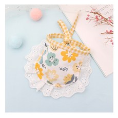 DZER 반려동물 귀여운 면 및 레이스 턱받이 강아지 및 고양이용 만능 애완용품 동물 프린트 디자인, XS, K